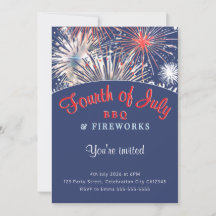 Vuurwerk BBQ Rood Wit Blauw Feest op 4 juli