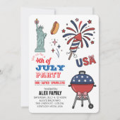 Vuurwerk BBQ Zomerfeest 4 juli Kaart (Voorkant)