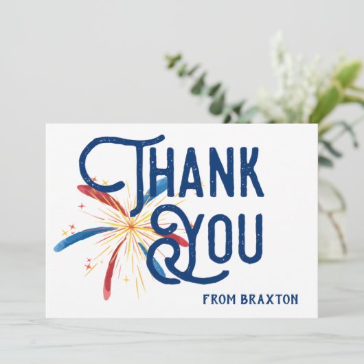 Vuurwerk Bedankkaart (Staand voorkant)