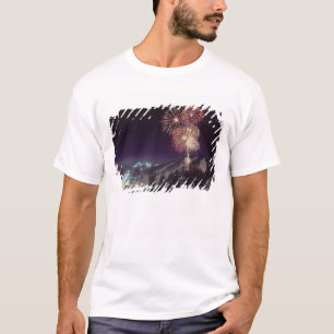 Vuurwerk bij Big Mountain Resort in Whitefish, T-shirt