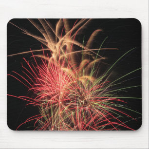 Vuurwerk bij nachtelijke Muismat