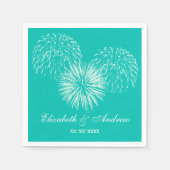 Vuurwerk, Blauwgroen Achtergrond, het Monogram van Servet (Voorkant)