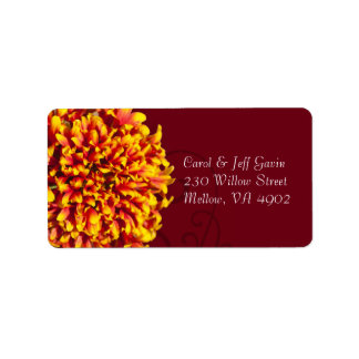 Vuurwerk Bloem met  Tuinpatroon Etiket