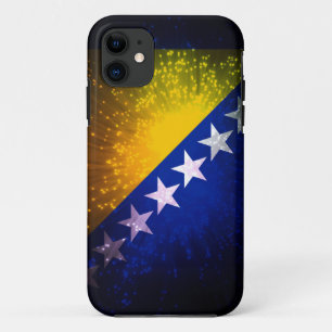 vuurwerk; Bosnië-vlag iPhone 11 Hoesje