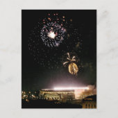 Vuurwerk boven Cleveland Browns Stadium - briefkaa Briefkaart (Voorkant)