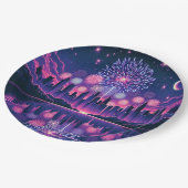 Vuurwerk boven de City Skyline | 4 juli Papieren Bordje (Gekanteld)