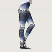 Vuurwerk boven de nachtelijke hemel van de stad - leggings (Rechts)