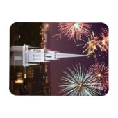 Vuurwerk boven het centrum van Boston bezienswaard Magneet (Horizontaal)