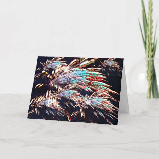 Vuurwerk boven Mt. Olivet Bedankkaart (Voorkant)