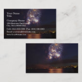 Vuurwerk boven water visitekaartje (Voorkant / Achterkant)