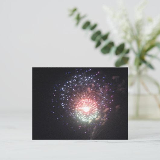 Vuurwerk briefkaart (Staand voorkant)