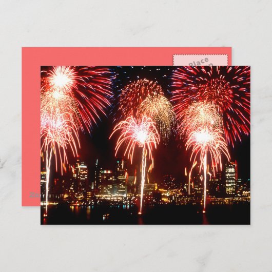 Vuurwerk Briefkaart (Voorkant / Achterkant)