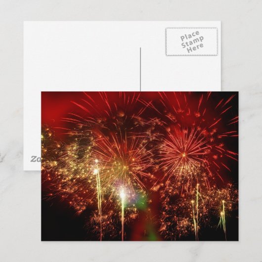Vuurwerk Briefkaart (Voorkant / Achterkant)