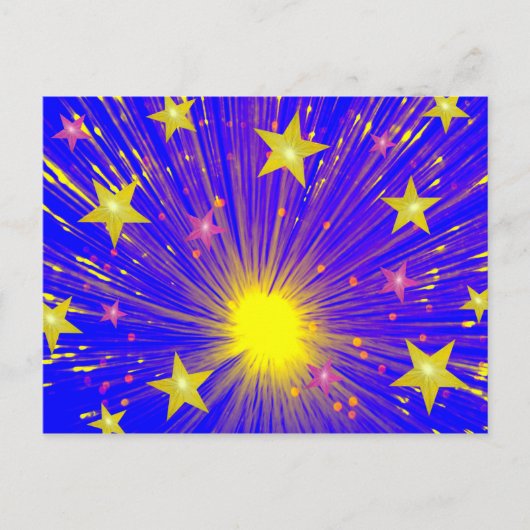 Vuurwerk briefkaart (Voorkant)