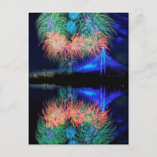 Vuurwerk Briefkaart (Voorkant)