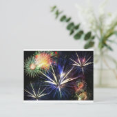 vuurwerk briefkaart (Staand voorkant)