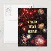  vuurwerk briefkaart (Voorkant / Achterkant)