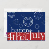 Vuurwerk Briefkaart Onafhankelijkheidsdag (Voorkant / Achterkant)