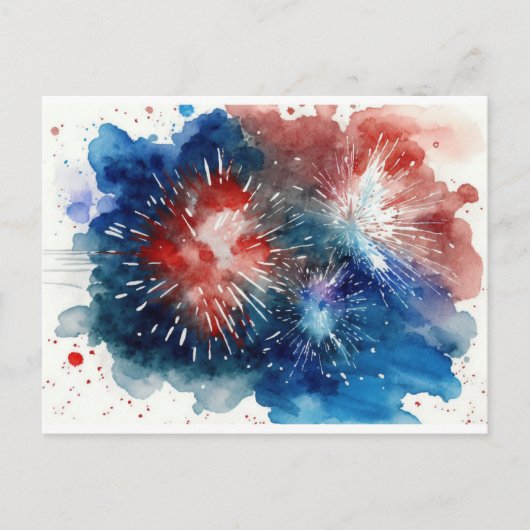 Vuurwerk Briefkaart van 4 juli (Voorkant)