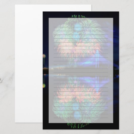 Vuurwerk Briefpapier (Voorkant / Achterkant)