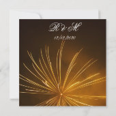 Vuurwerk Bruiloftsfeest Kaart (Achterkant)