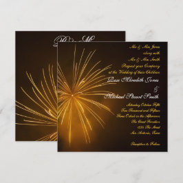 Vuurwerk Bruiloftsfeest Kaart