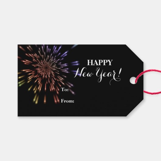 Vuurwerk Cadeaulabel (Voorkant (Horizontaal))