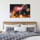 Vuurwerk Canvas Afdruk (Insitu (Slaapkamer))