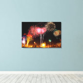 Vuurwerk Canvas Afdruk (Insitu (Houten vloer))