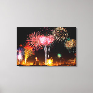 Vuurwerk Canvas Afdruk