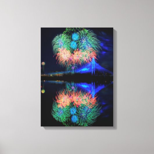 Vuurwerk Canvas Afdruk (Voorkant)