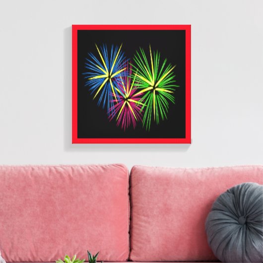 VUURWERK CANVAS AFDRUK (Insitu (Woonkamer))