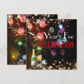 Vuurwerk champagnegloeddruppels kaart (Voorkant / Achterkant)
