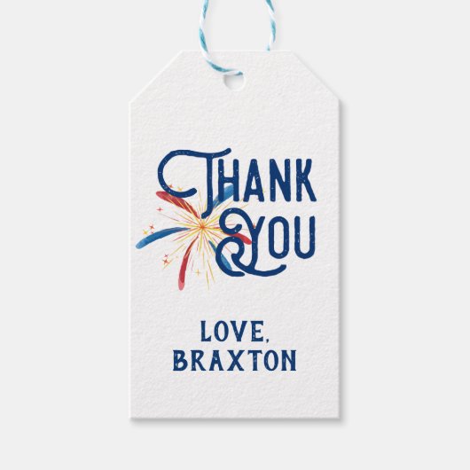 Vuurwerk dank u Label Cadeaulabel (Voorkant)