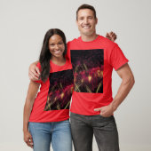 Vuurwerk dat de hemel verlicht, op een t-shirt (Unisex)