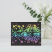 Vuurwerk dat feestelijk gepersonaliseerd explodeer kaart (Staand voorkant)