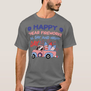 Vuurwerk de hele dag en nacht grappig 4 juli amer t-shirt