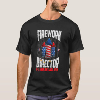 Vuurwerk directeur 4e juli ik voer je uit t-shirt