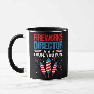 Vuurwerk directeur ik laat je ronddraaien op de vi mok