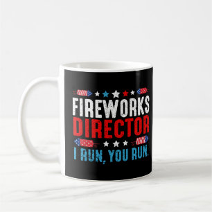 Vuurwerk directeur ik laat je rondlopen op 4 juli koffiemok
