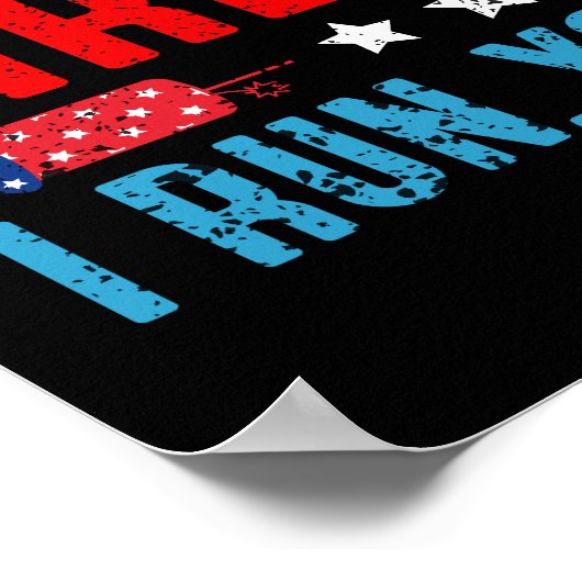 Vuurwerk directeur ik laat je rondlopen op 4 juli poster (Hoek)