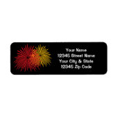 Vuurwerk display aangepaste retouradreslabels etiket (Voorkant)