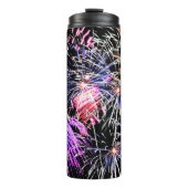 Vuurwerk Display Patriottische Vakantie Thermosbeker (Voorkant)