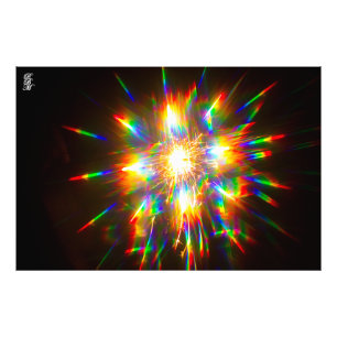 Vuurwerk door 3D-bril 1 Foto Afdruk