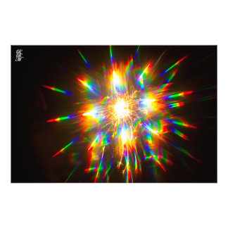 Vuurwerk door 3D-bril 1 Foto Afdruk