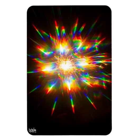 Vuurwerk door een 3D-bril 1 Magneet (Verticaal)