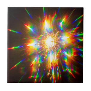 Vuurwerk door een 3D-bril 1 Tegeltje