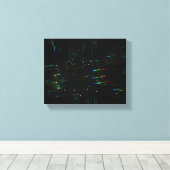 Vuurwerk door een 3D-bril 3  Canvas Afdruk (Insitu (Houten vloer))