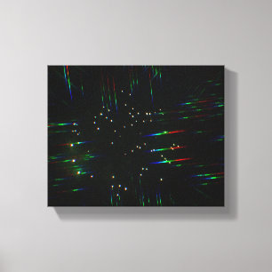 Vuurwerk door een 3D-bril 3  Canvas Afdruk