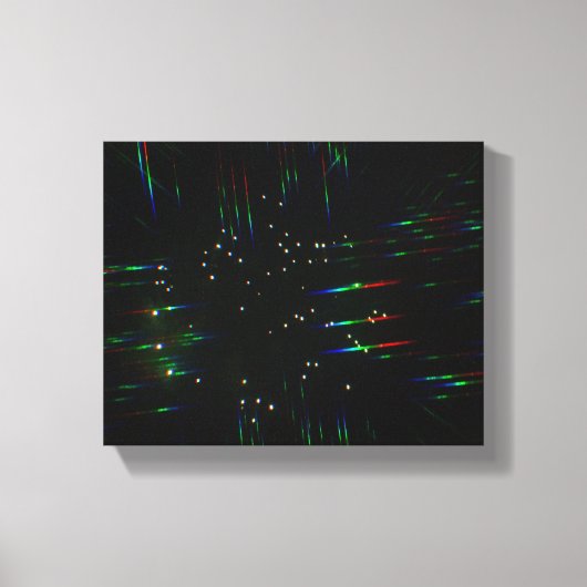 Vuurwerk door een 3D-bril 3  Canvas Afdruk (Voorkant)